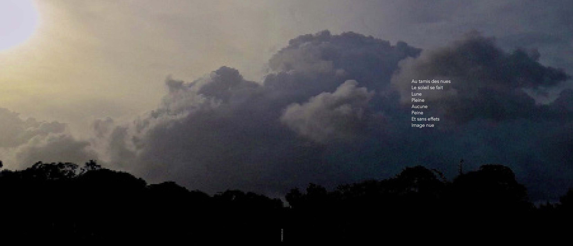 Marc Pinget, écrivain poète à Montsinery en Guyane. Recueil de poèmes 2018 : Clouduages