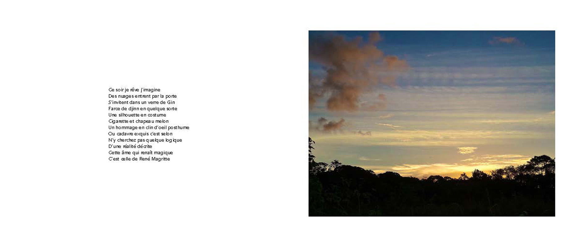 Marc Pinget, écrivain poète à Montsinery en Guyane. Recueil de poèmes 2018 : Clouduages